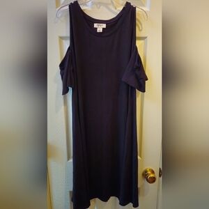 Style & Co. Black Cold Shoulder Dress - Size Large